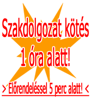 Szakdolgozat kts 1 ra alatt! Elrendelssel 5 perc alatt!